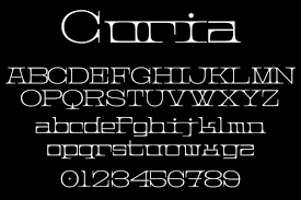 Пример шрифта Curia Regular
